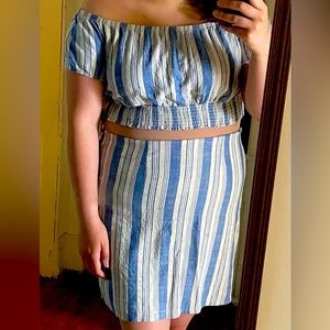 Torrid Linen Top and Skirt Set